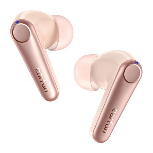 Căști bluetooth EARFUN AIR PRO 3 STEREO (v5.3, TWS, microfon, filtru de zgomot activ, IPX5 rezistent la apă + carcasă de încărcare) CULOARE ROZ