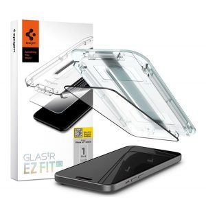 SPIGEN EZ FIT sticlă de protecție pentru ecran (2.5D, rezistentă la zgârieturi, anti-see-through, 0.2mm, 9H) TRANSPARENT Apple iPhone 15 Plus