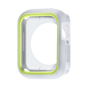 Cadru din silicon (BUPER, rezistență la impact) GRI DESCHIS/VERDE DESCHIS Apple Watch Series 9 45 mm, Watch Series 8 45 mm, Watch Series 7 45 mm