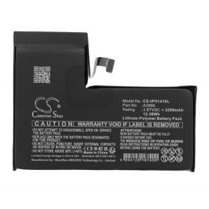 Baterie CAMERON SINO Li-Polymer (3.87V/3200mAh, compatibil cu Apple A2866) NEGRU Apple iPhone 14 Pro