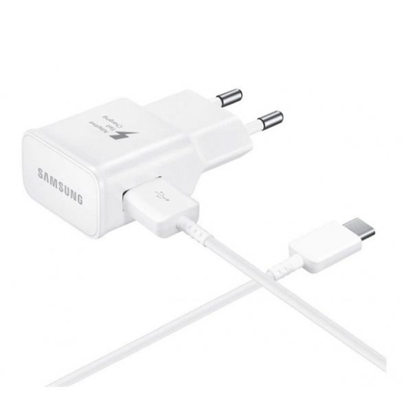 Încărcător SAMSUNG priză USB (10W + EP-DW767JWE microUSB, cablu 100cm) ALB