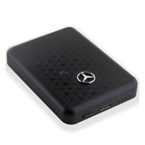 Încărcător de urgență MERCEDES-BENZ cu priză Type-C (5000mAh, 15W, MagSafe) NEGRU