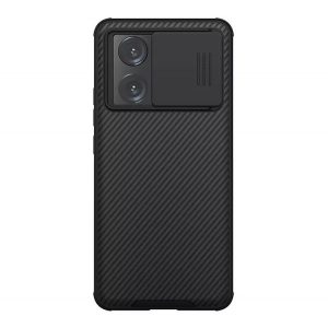 NILLKIN CAMSHIELD PRO MAGNETIC plastic protecțiede telefon (rezistent la impact mediu, protecția camerei, placă de metal, cu dungi) negru Xiaomi 13T Pro, 13T