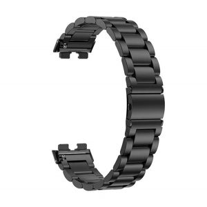 Curea de schimb (dimensiune personalizată, 20 mm, metal) NEGRĂ Huawei Band 8