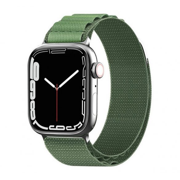 Curea de schimb (dimensiune personalizată, mare, nailon, SPORT) VERDE DESCHIS Apple Watch Ultra 2 49 mm, Watch Ultra 49 mm, Watch Series 8 45 mm