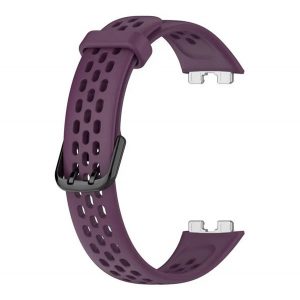 Curea de schimb (dimensiune personalizată, silicon, perforată, respirabilă) PURPLE Huawei Band 8