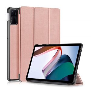 Carcasa in picioare, efect piele (FLIP activ, deschidere laterala, TRIFOLD, suport de masa) ROSE GOLD Xiaomi Redmi Pad SE