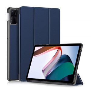 Carcasa in picioare, efect piele (FLIP activ, deschidere laterala, TRIFOLD, suport de masa) ALBASTRU INCHIS Xiaomi Redmi Pad SE