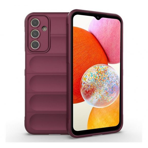 Protector din silicon pentru telefon (rezistență medie la impact, protecție pentru cameră, model 3D) BURGUNDY Samsung Galaxy A15 (SM-A155), Galaxy A15 5G (SM-A156)