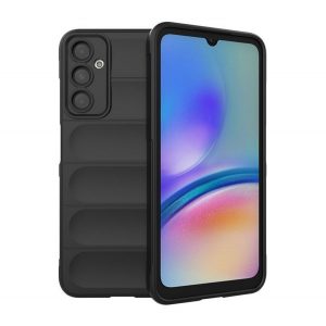 Protectie din silicon pentru telefon (rezistenta medie la impact, protectie camera, model 3D) NEGRU Samsung Galaxy A05s (SM-A057F)