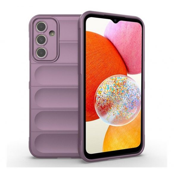 Protecție siliconică pentru telefon (rezistență medie la impact, protecție cameră, model 3D) LILA Samsung Galaxy A15 (SM-A155), Galaxy A15 5G (SM-A156)