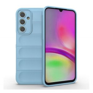 Protectie din silicon pentru telefon (rezistenta la impact mediu, protectie camera, model 3D) ALBASTRU DESCHIS Samsung Galaxy A25 5G (SM-A256)