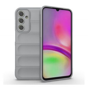 Protector de telefon din silicon (rezistență medie la impact, protecție pentru cameră, model 3D) GRI DESCHIS Samsung Galaxy A25 5G (SM-A256)