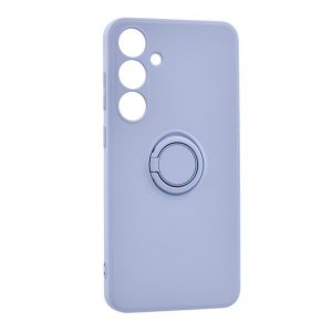 Protector de telefon din silicon (inel de suport pentru telefon, interior din microfibră de pluș, placă metalică încorporată, protecție pentru cameră) PURPLE Samsung Galaxy A25 5G (SM-A256)