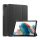 Carcasa in picioare, efect piele (FLIP activ, deschidere laterala, TRIFOLD, suport desktop) NEGRU Samsung Galaxy Tab A9 LTE ​​​​(SM-X115), Galaxy Tab A9 WIFI (SM-X110)