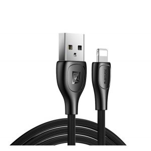 Cablu de date REMAX LESU PRO (USB - lightning, 2.1A, incarcator rapid, 100cm, anti-rupere) NEGRU