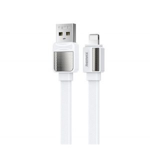 Cablu de date REMAX PLATINUM PRO (USB - fulger, 2.4A, încărcător rapid, 100cm) ALB