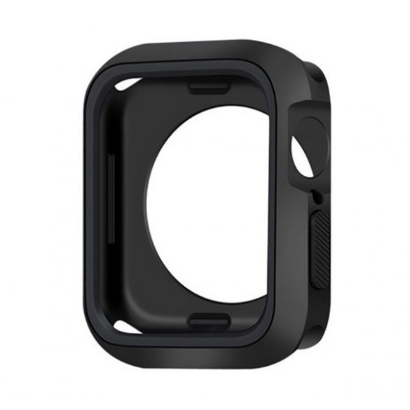 Cadru din silicon (BUMPER, rezistență la impact) NEGRU Apple Watch Series 9 45mm, Watch Series 8 45mm, Watch Series 7 45mm