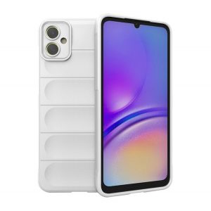 Protectie din silicon pentru telefon (rezistenta la impact mediu, protectie camera, model 3D) ALB Samsung Galaxy A05 (SM-A055F)