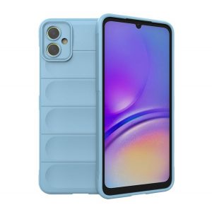 Protector din silicon pentru telefon (rezistență medie la impact, protecție pentru cameră, model 3D) ALBASTRU DESCHIS Samsung Galaxy A05 (SM-A055F)