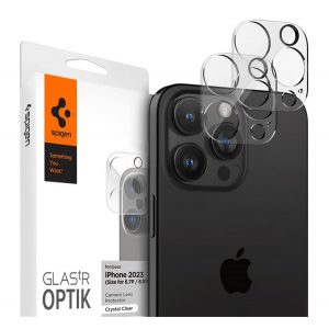 SPIGEN OPTIK sticla protectie camera 2buc (9H) TRANSPARENT Apple iPhone 15 Pro Max, iPhone 15 Pro