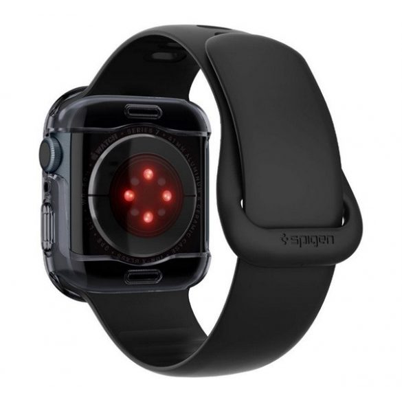 Cadru de ceas din plastic SPIGEN ULTRA HYBRID (rezistență la impact) TRANSPARENT/GRI ÎNCHIS Apple Watch Series 9 41mm, Watch Series 8 41mm, Watch Series 7 41mm