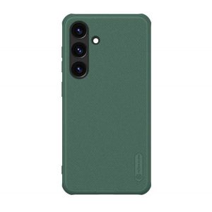 Protector de telefon din plastic NILLKIN SUPER FROSTED PRO (rezistență la impact, cauciucat, suprafață rugoasă) VERDE ÎNCHIS Samsung Galaxy S24 (SM-S921)