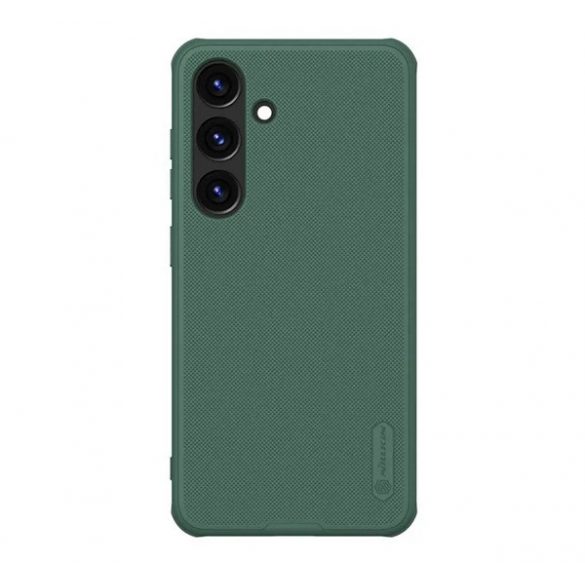 Protector de telefon din plastic NILLKIN SUPER FROSTED PRO (rezistență la impact, cauciucat, suprafață rugoasă) VERDE ÎNCHIS Samsung Galaxy S24 (SM-S921)