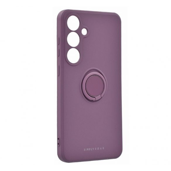 Protectie de telefon din silicon ROAR AMBER (inel de fixare, magnetic, protectie pentru camera) PURPLE Samsung Galaxy S24 Plus (SM-S926)