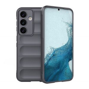 Protectie din silicon pentru telefon (rezistenta la socuri, protectie pentru camera, 3D) GRI INCHIS Samsung Galaxy S24 (SM-S921)