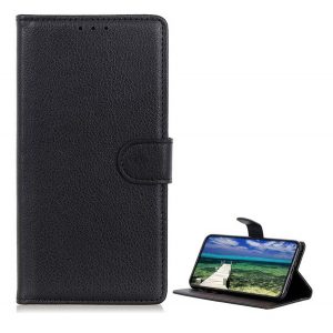 Carcasa in picioare, efect piele (FLIP, deschidere laterala, suport desktop, premium) NEGRU Samsung Galaxy S24 (SM-S921)