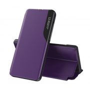   Husă în picioare, efect de piele ECO (FLIP activ, deschidere laterală, suport pentru masă, fereastră) PURPLE Samsung Galaxy S24 Ultra (SM-S928)