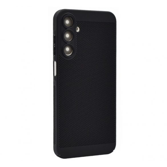 Protecție din plastic pentru telefon (respirabilă, cu găuri, protecție pentru cameră) negru Samsung Galaxy A15 5G (SM-A156), Galaxy A15 (SM-A155)