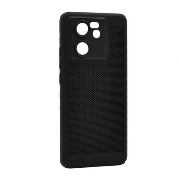 Protectie din plastic pentru telefon (respirabila, perforata, protectie camera) NEGRU Xiaomi 13T Pro, 13T