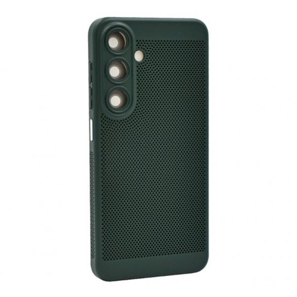 Protector din plastic pentru telefon (respirabil, perforat, protector pentru cameră) VERDE ÎNCHIS Samsung Galaxy A15 5G (SM-A156), Galaxy A15 (SM-A155)