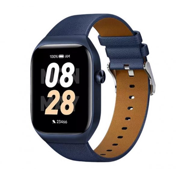 Ceas inteligent MIBRO WATCH T2 (curea din silicon, monitor de activitate, monitor de ritm cardiac, apel telefonic, GPS, 2 ATM, rezistent la apă) ALBASTRU ÎNCHIS