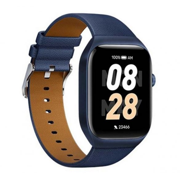 Ceas inteligent MIBRO WATCH T2 (curea din silicon, monitor de activitate, monitor de ritm cardiac, apel telefonic, GPS, 2 ATM, rezistent la apă) ALBASTRU ÎNCHIS