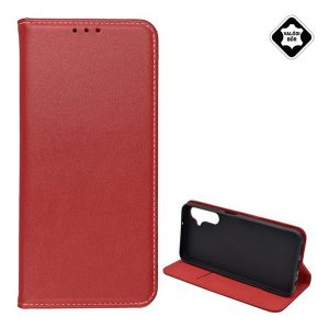 Husă stativă, piele naturală (FLIP, deschidere laterală, desktop) BORDO Samsung Galaxy A05s (SM-A057F)