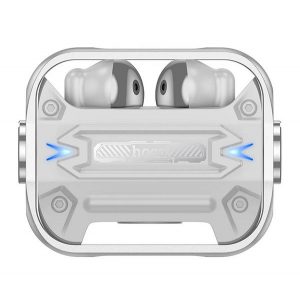 Căști bluetooth HOCO EW55 STEREO (v5.3, TWS, microfon + carcasă de încărcare) SILVER