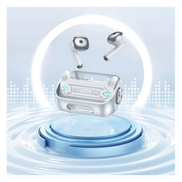 Căști bluetooth HOCO EW55 STEREO (v5.3, TWS, microfon + carcasă de încărcare) SILVER