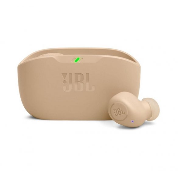 Căști bluetooth JBL WAVE BUDS STEREO (v5.2, TWS, microfon, filtru de zgomot, IP54 + carcasă de încărcare) BEIGE