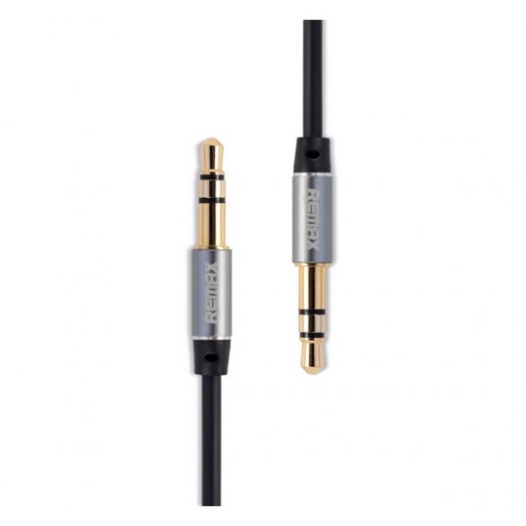 Cablu audio REMAX (mufă 3,5 mm - mufă 3,5 mm, 200 cm, AUX) NEGRU