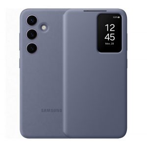 Husă SAMSUNG în picioare (FLIP activ, deschidere laterală, față transparentă) PURPLE Samsung Galaxy S24 (SM-S921)