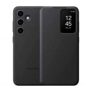 Husă SAMSUNG în picioare (FLIP activ, deschidere laterală, față transparentă) NEGRU Samsung Galaxy S24 Plus (SM-S926)