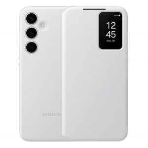 Husă SAMSUNG în picioare (FLIP activ, deschidere laterală, față transparentă) ALB Samsung Galaxy S24 Plus (SM-S926)