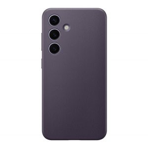 Conceput pentru protectia telefonului din plastic SAMSUNG (copertă din spate cu efect de piele ECO) PURPLE Samsung Galaxy S24 (SM-S921)