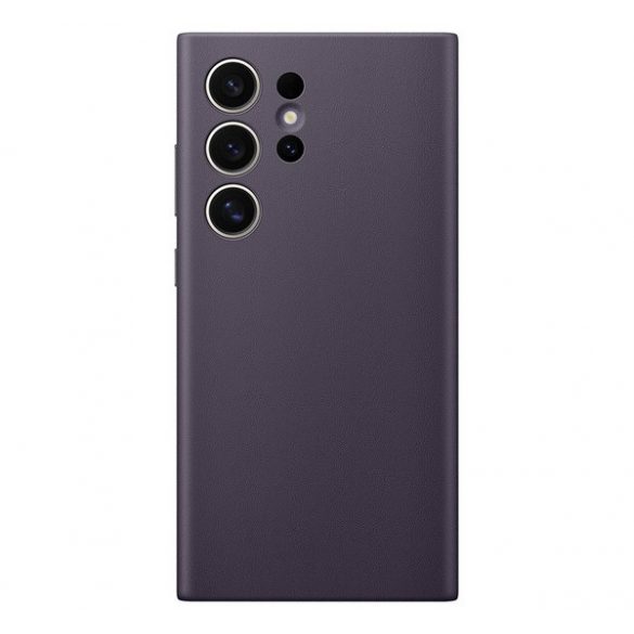 Conceput pentru protectia telefonului din plastic SAMSUNG (copertă din spate cu efect de piele ECO) PURPLE Samsung Galaxy S24 Ultra (SM-S928)