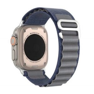 Curea de schimb DUX DUCIS GS (dimensiune personalizată, mare, textilă, reglabilă) ALBASTRU ÎNCHIS Apple Watch Ultra 2 49 mm, Watch Ultra 49 mm, Watch Series 9 45 mm