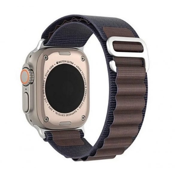 Curea de schimb DUX DUCIS GS (dimensiune personalizată, mare, textilă, reglabilă) DARK GREY Apple Watch Ultra 2 49 mm, Watch Ultra 49 mm, Watch Series 9 45 mm