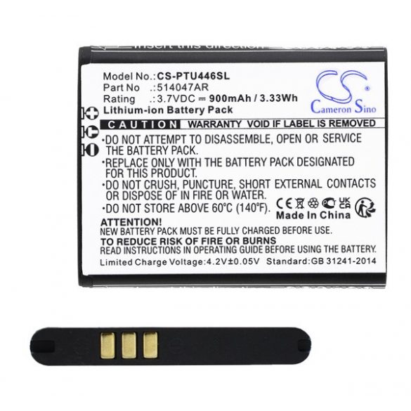 Baterie CAMERON SINO Li-Ion (3,7V/900mAh, compatibil cu Panasonic 514047AR) NEGRU